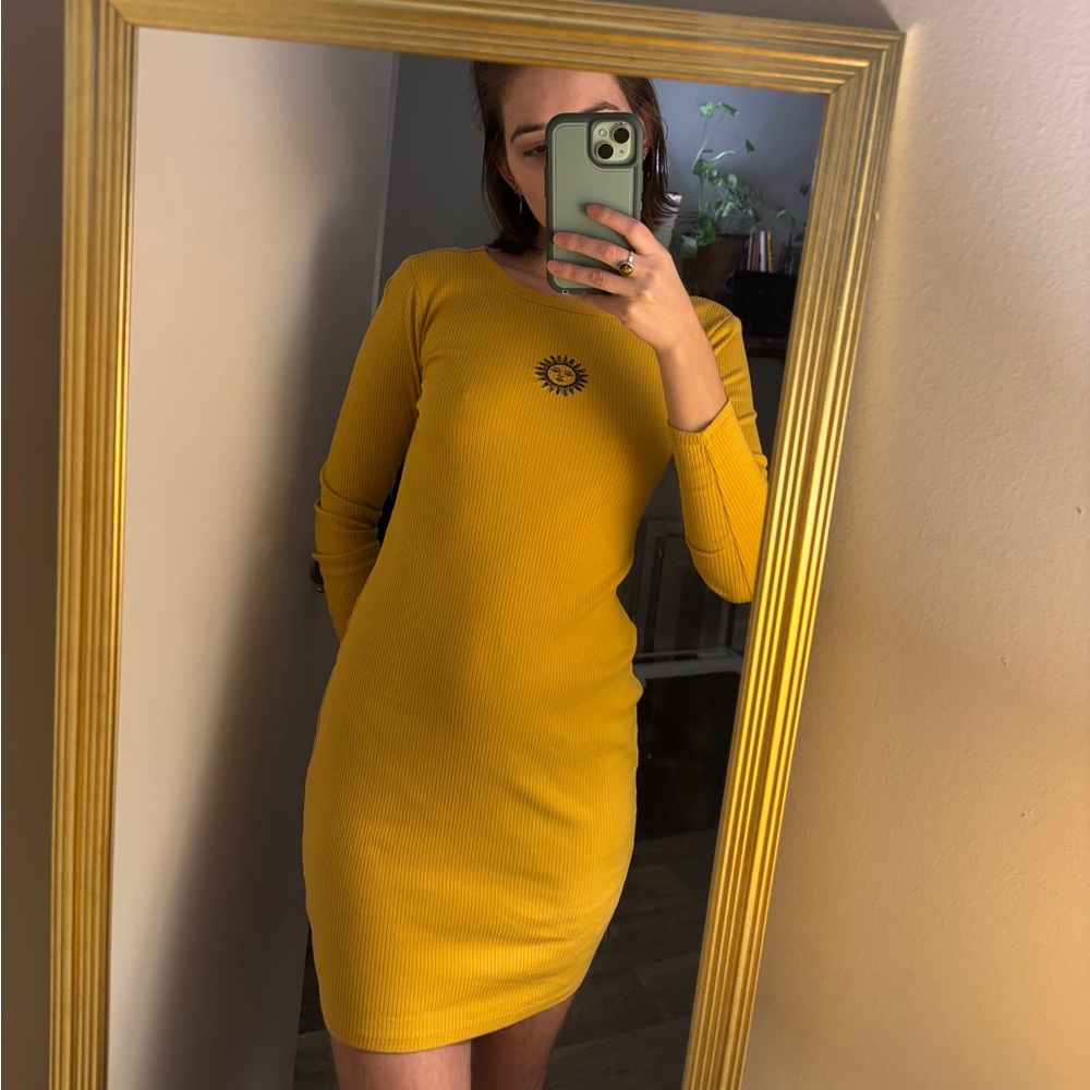 Sun logo dress